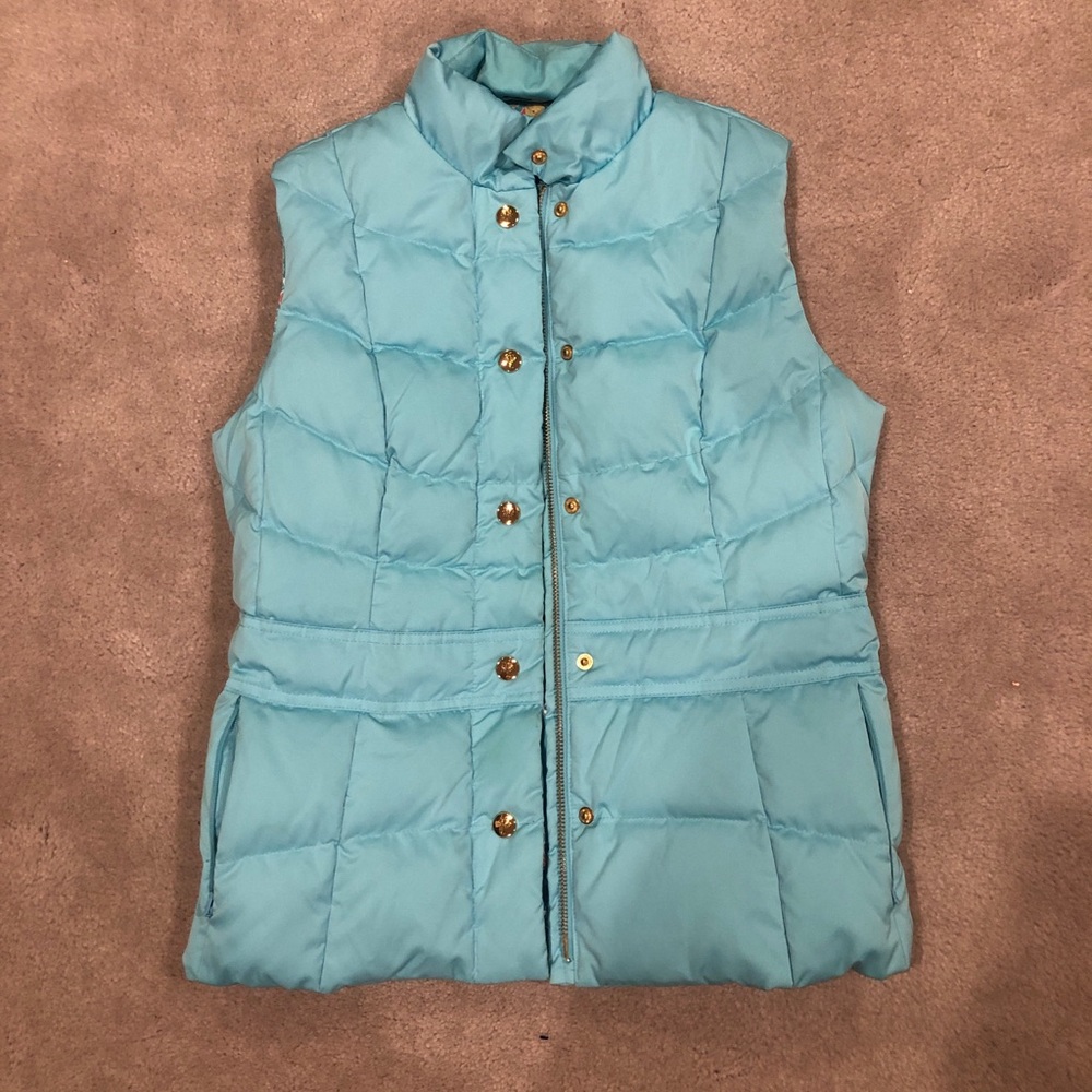 Lilly Pulitzer Blue Puffer Vest